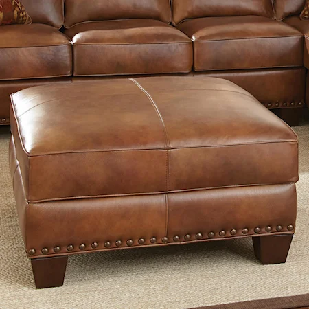 Sectional Ottoman with Nailhead Trim